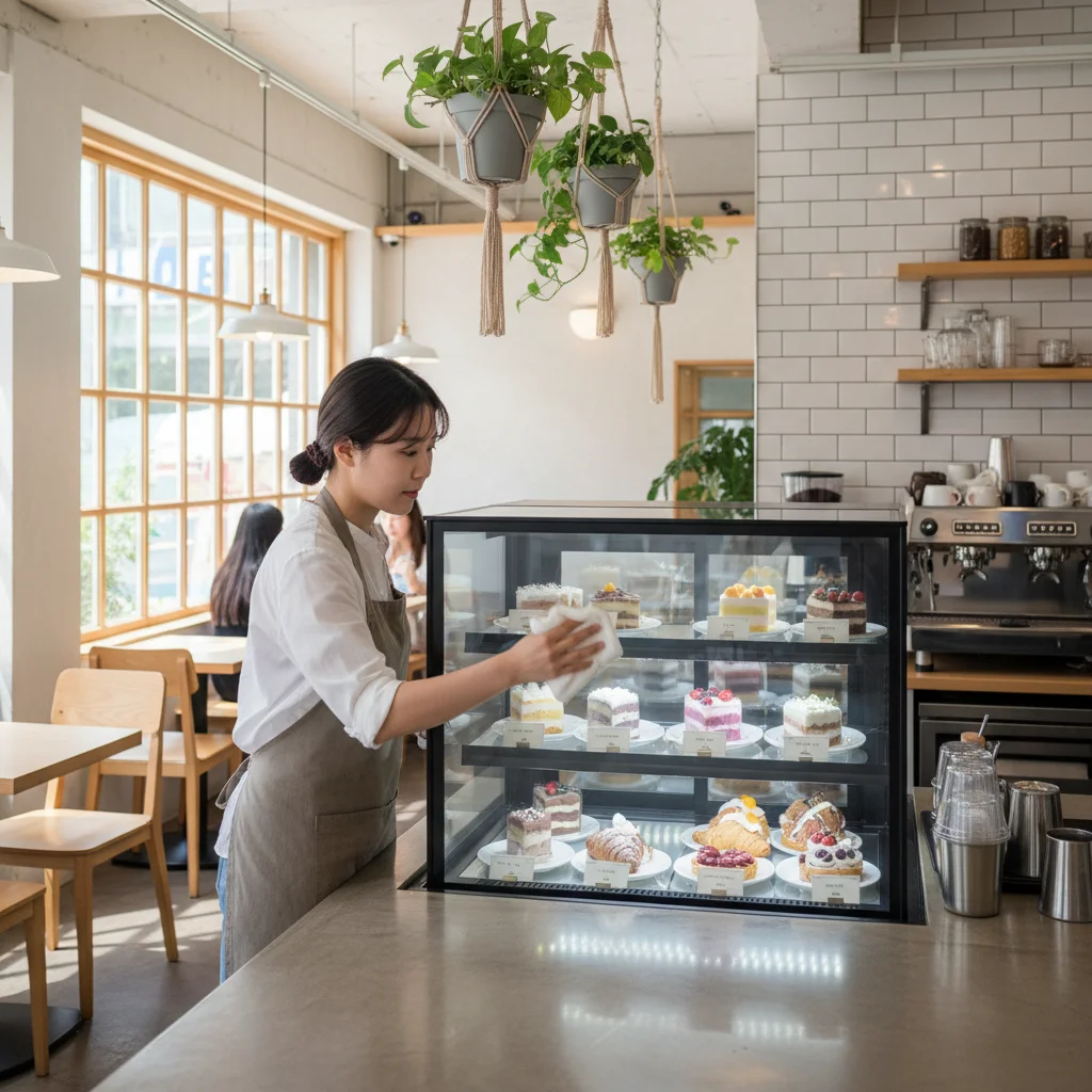 천안2단쇼케이스 - 매일 유리 청소 필수