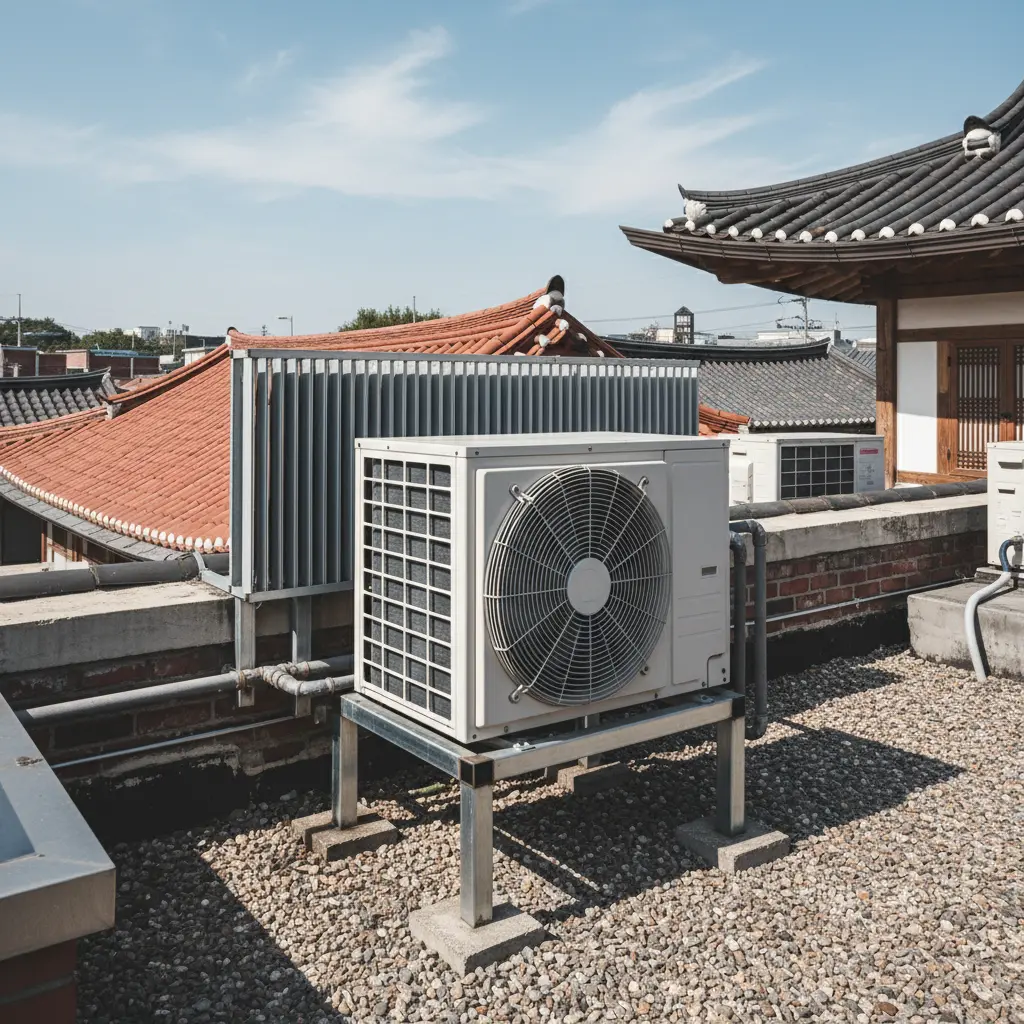 천안편의점쇼케이스 - 실외기 설치 올바른 예시