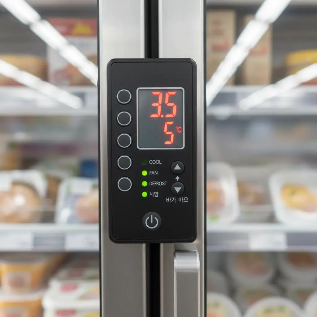 천안업소용반찬쇼케이스 - 적정 온도 체크 필수