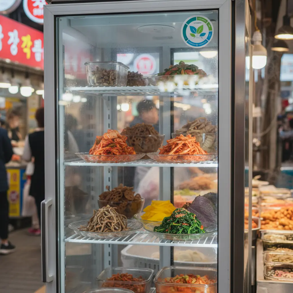 천안반찬가게쇼케이스 - 전기세 아끼는 도어형