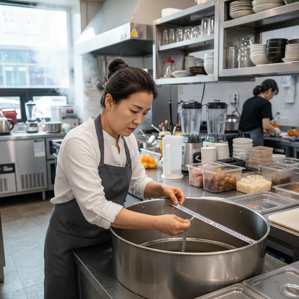 카페빙수기계 - 드럼 사이즈와 생산량 비교