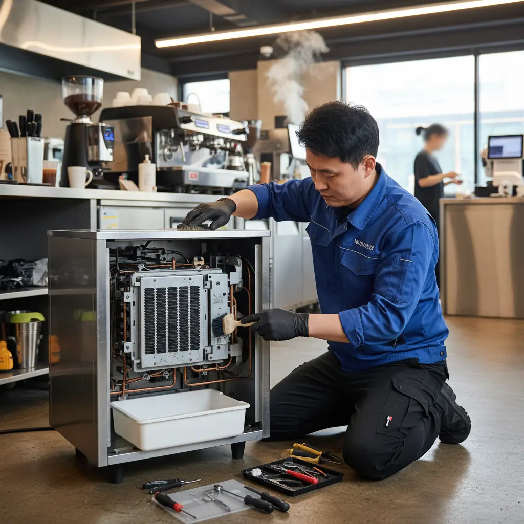 제빙기소독 - 전문 기사의 분해 세척 과정