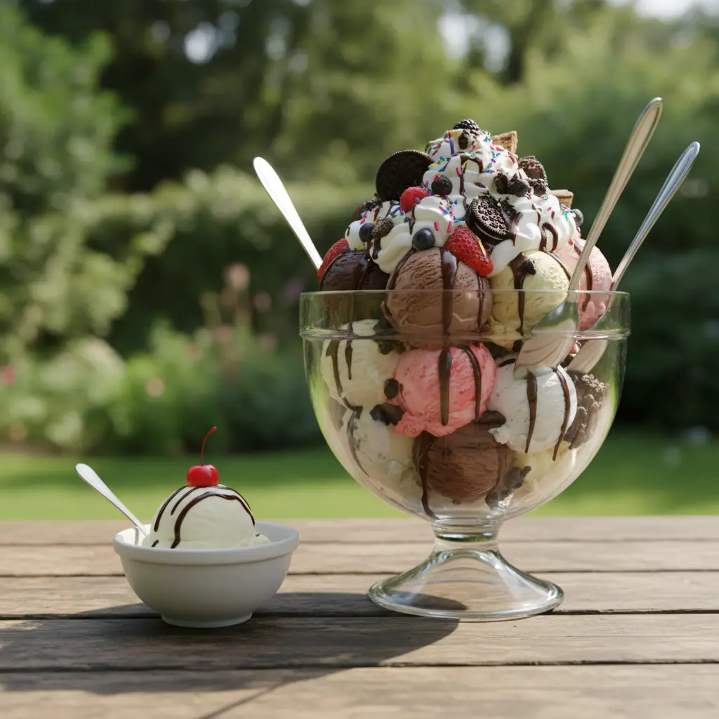 아이스크림제조기 - 용량별 실제 양 차이