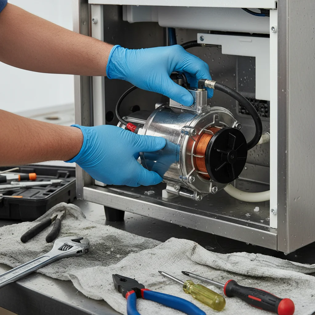 대구제빙기수리 - 정품 부품 교체 장면