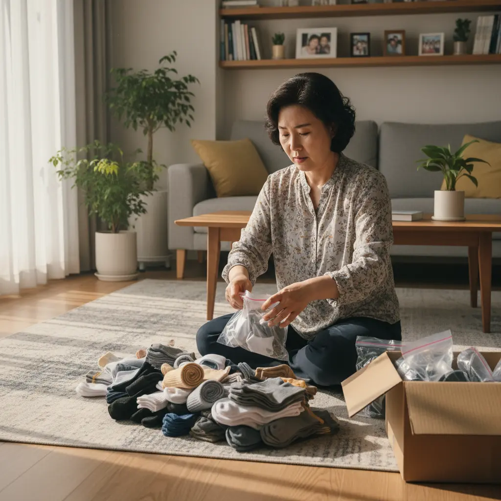 손부업 - 양말 포장 부업의 실제