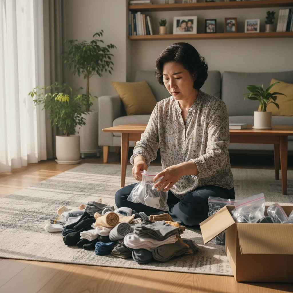 손부업 - 양말 포장 부업의 실제