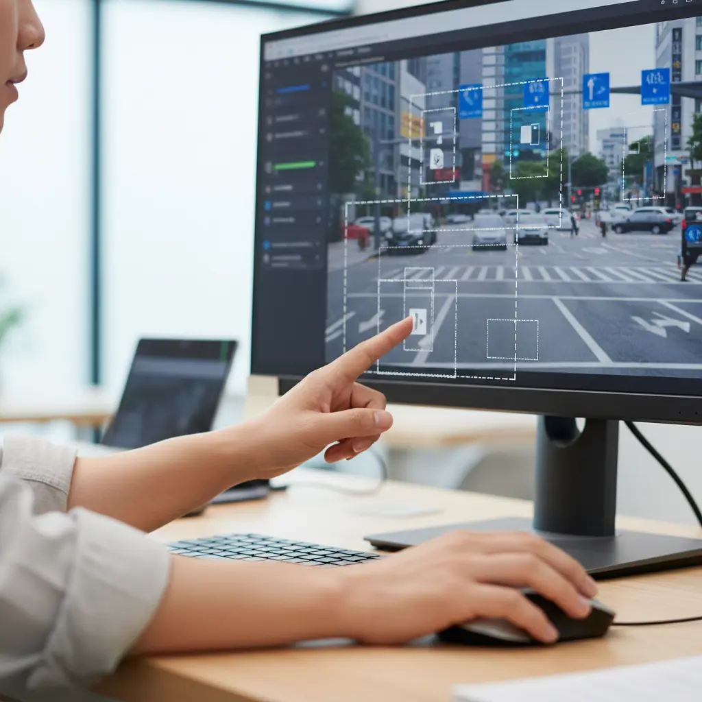 온라인부업 - 데이터 라벨링 작업 화면