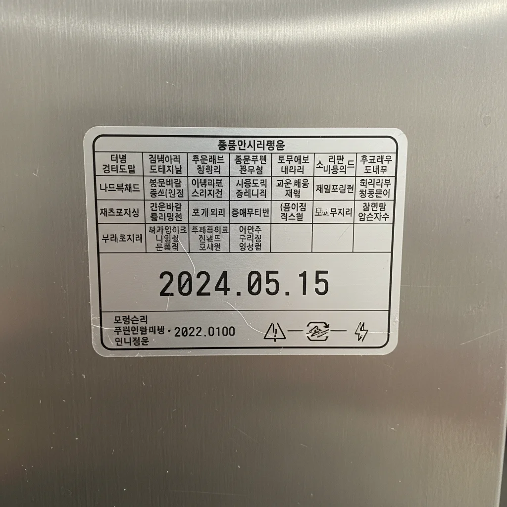 중고가스튀김기 - 제조년월 라벨 필수체크