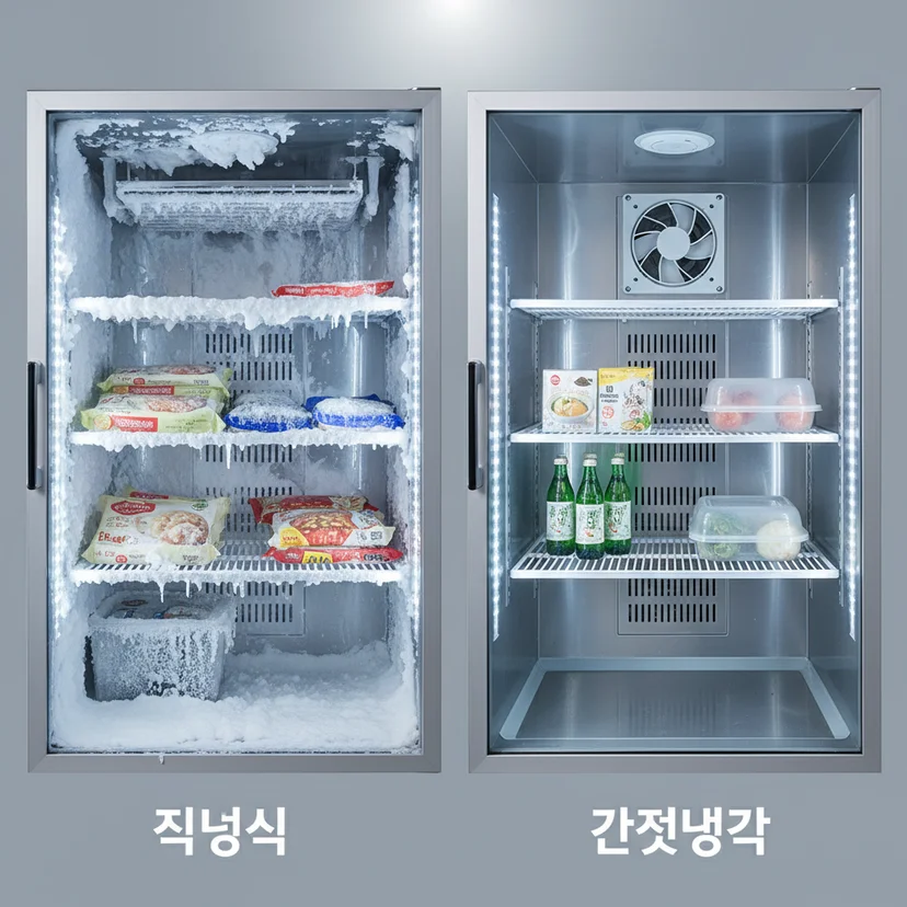 황학동냉장고 - 직냉식과 간냉식 차이