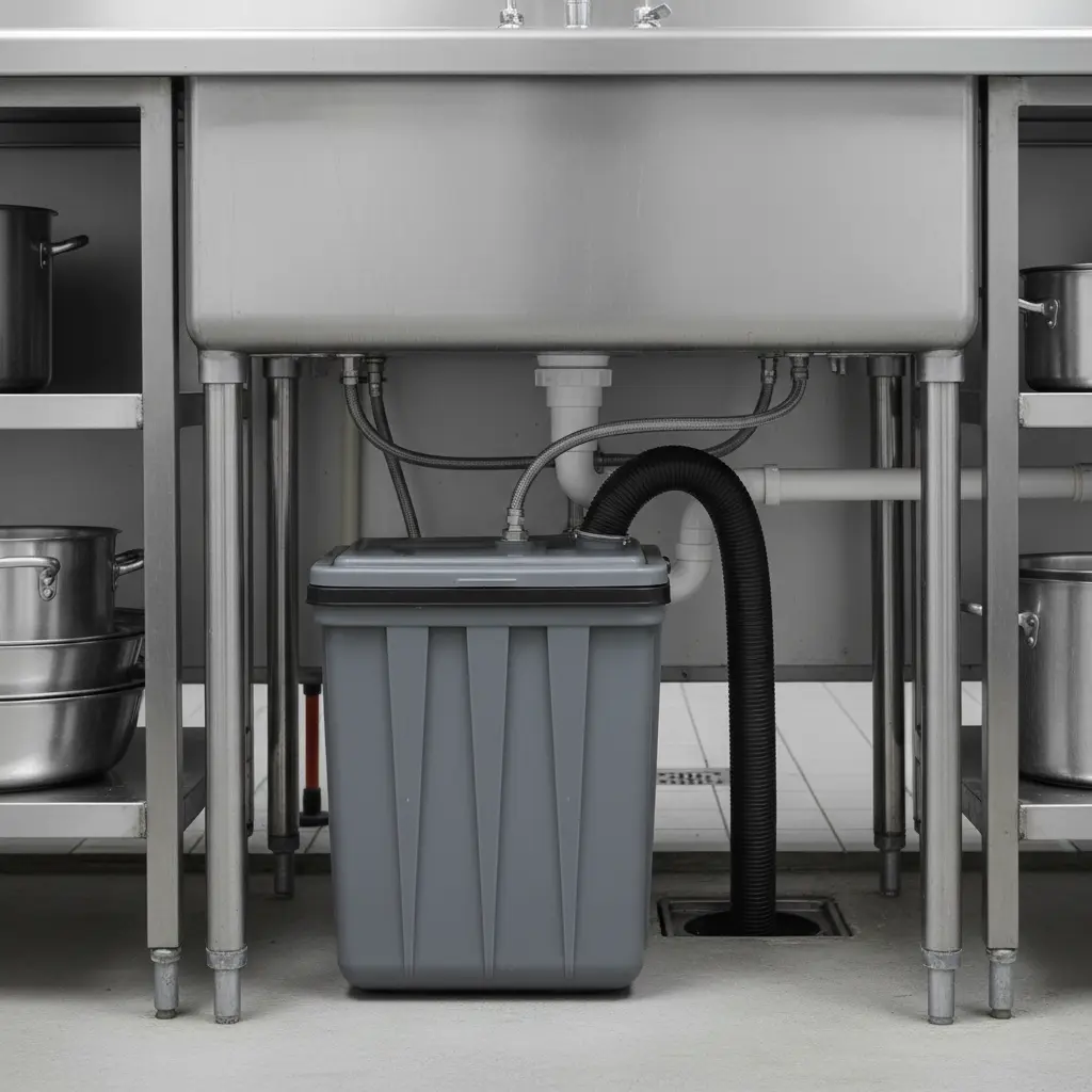 업소용싱크대600 - 하부 배수관 연결