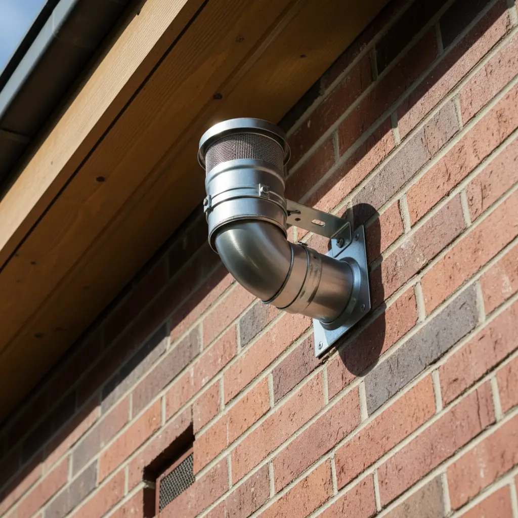 업소용온수기 - 가스 온수기 연통 설치 예시