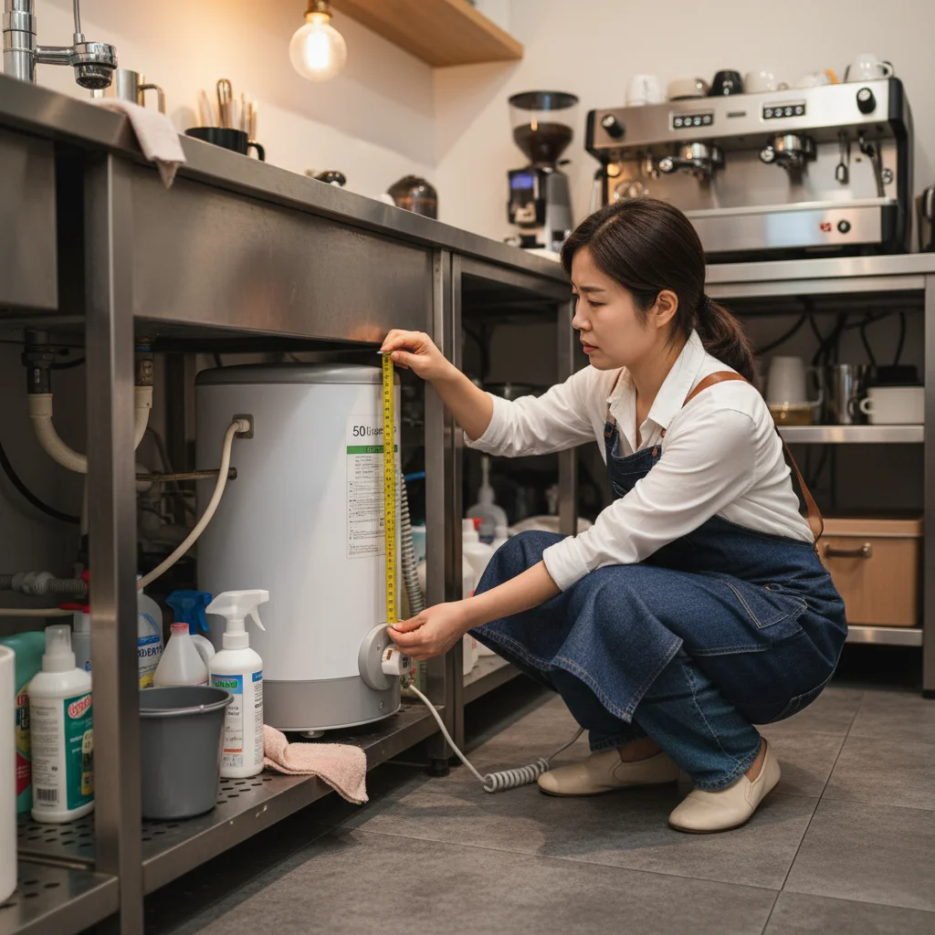 업소용온수기 - 온수기 설치 공간 실측