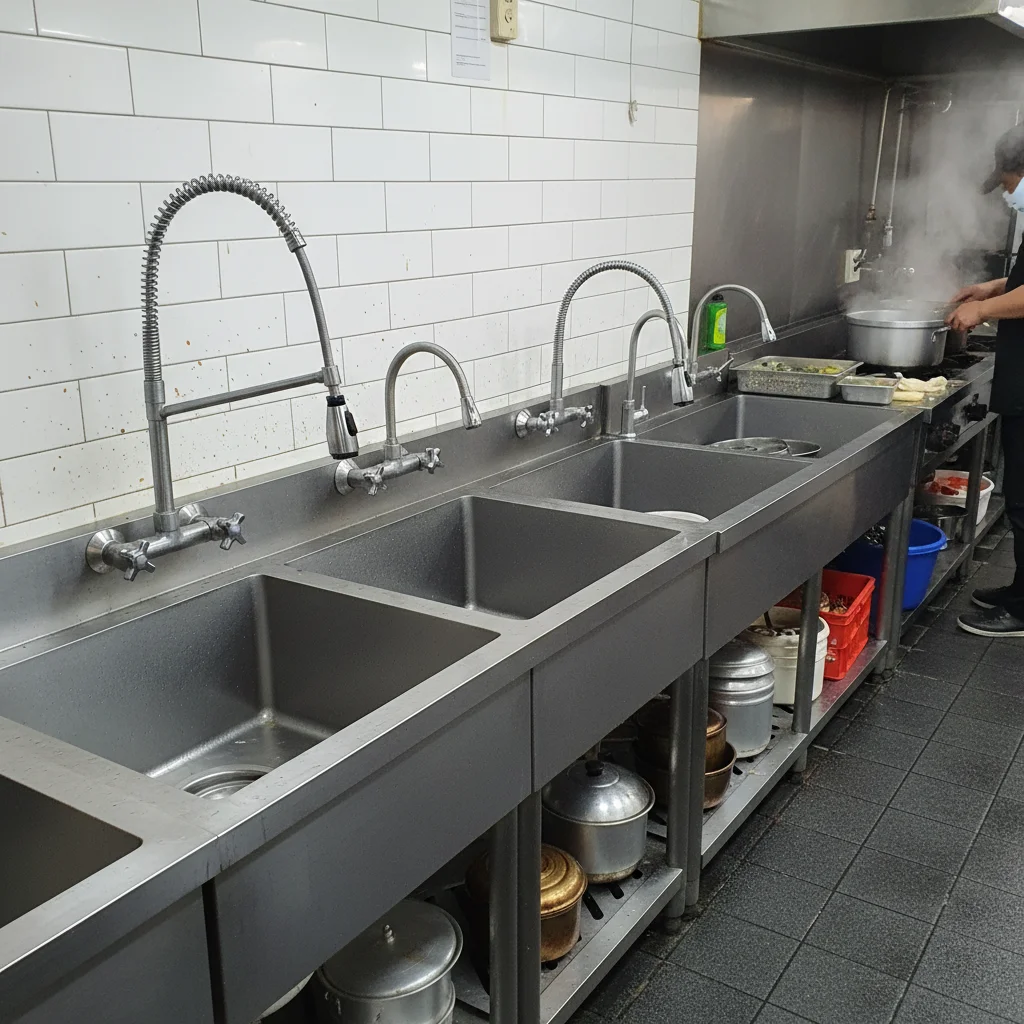 업소용중고싱크대 - 수전 타입 확인