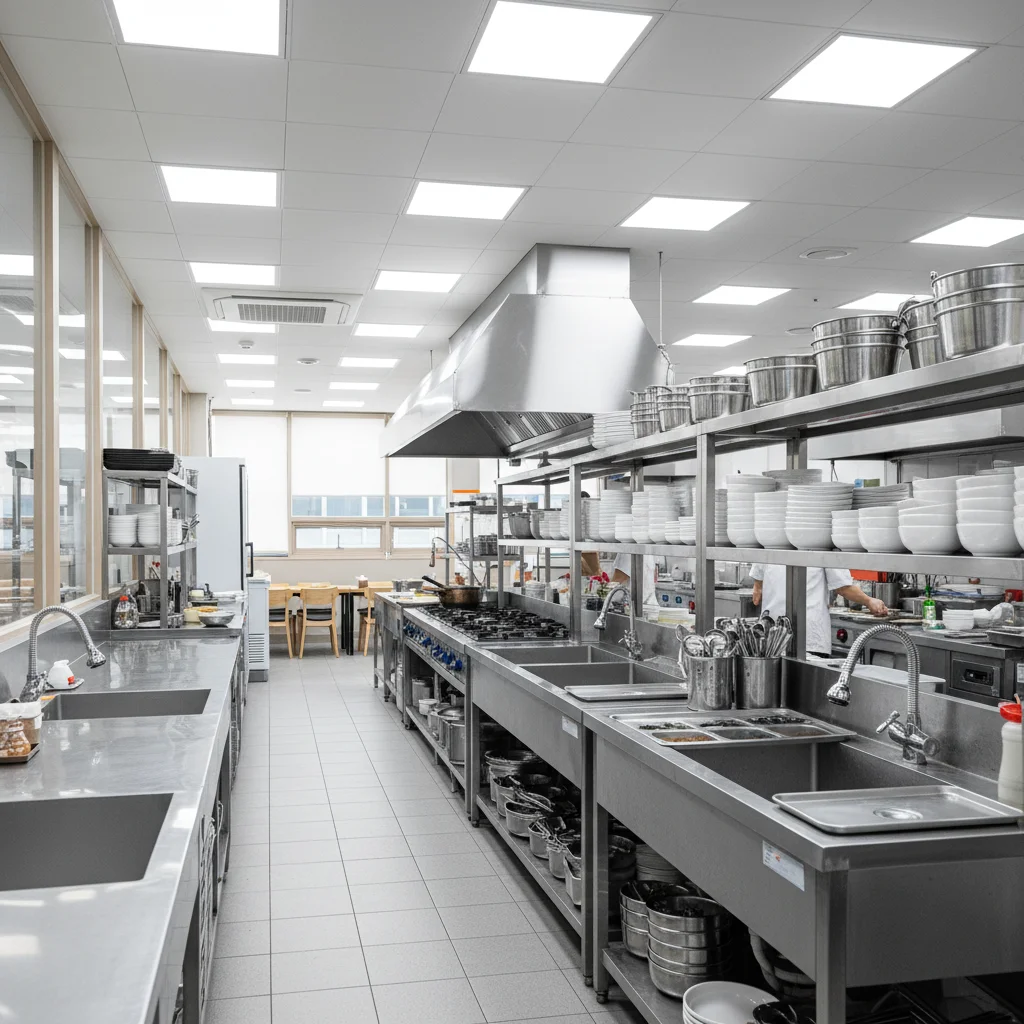 영업용씽크대 - 깔끔한 주방의 완성