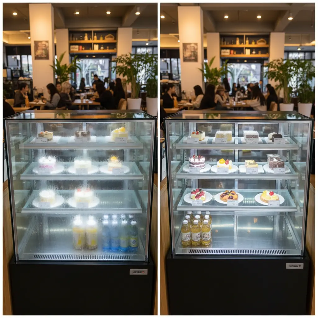 음료쇼케이스중고 - 직냉식 vs 간냉식 차이