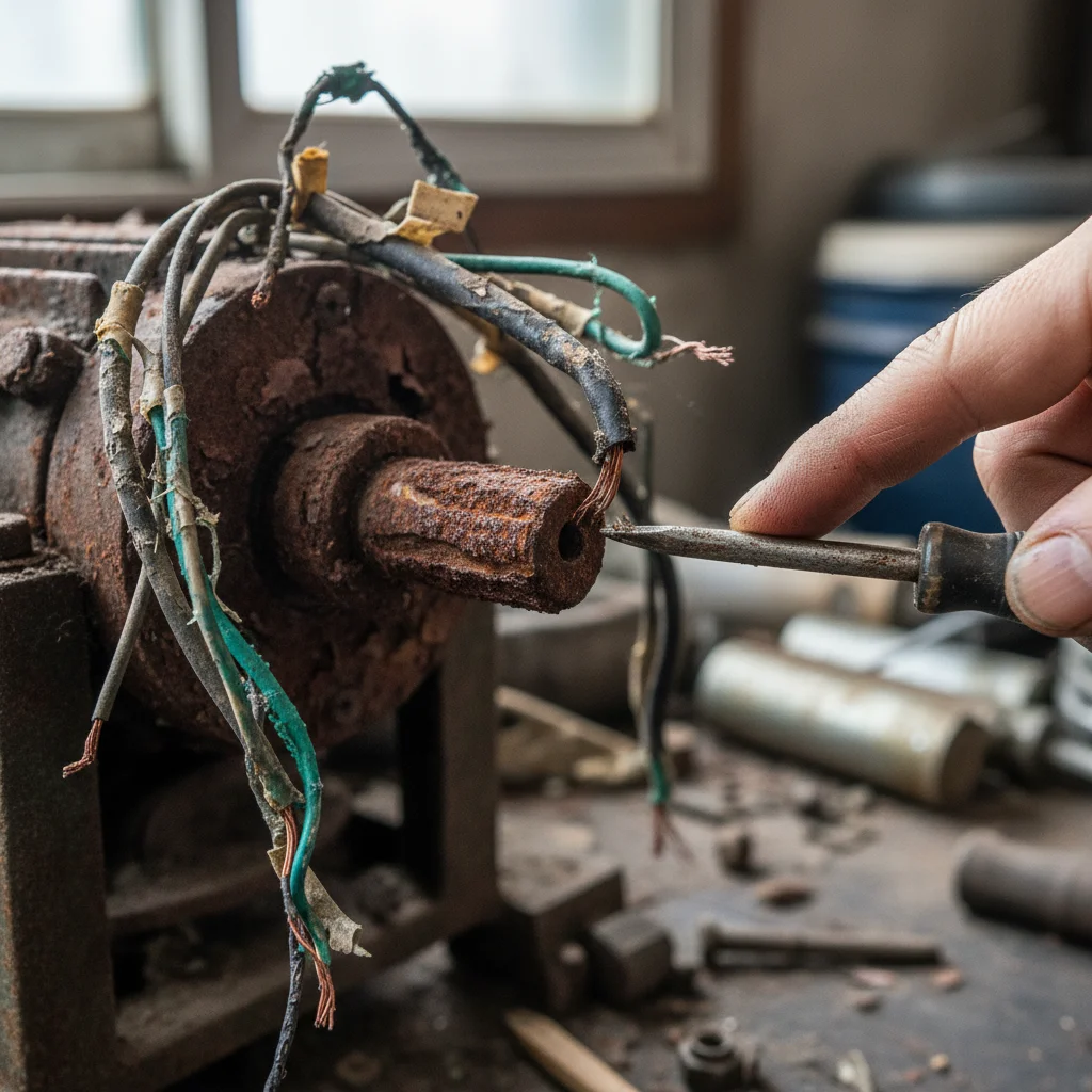 중고야채절단기 - 모터와 전선 상태 확인 필수