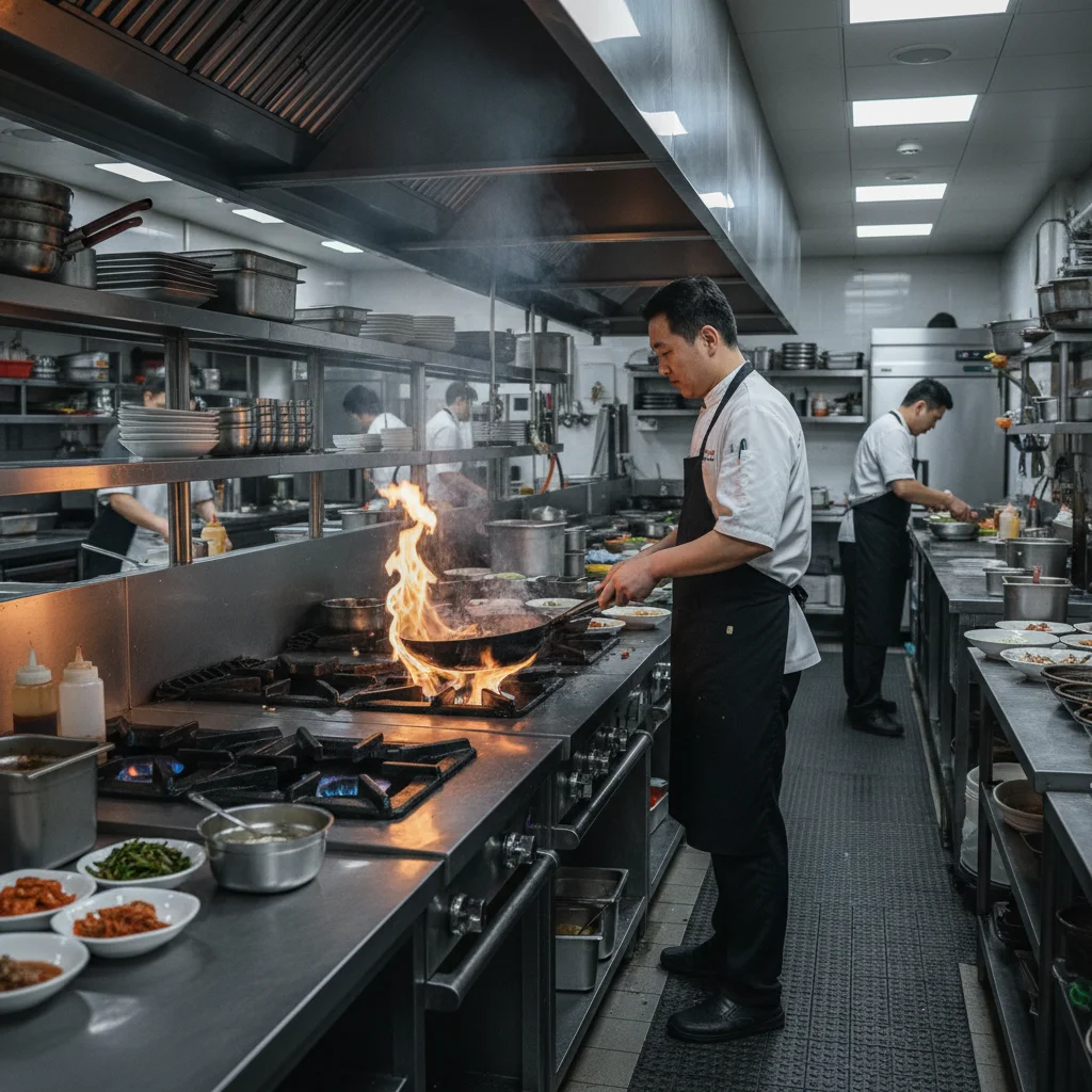 중고업소용가스렌지 - 강력한 화력 테스트