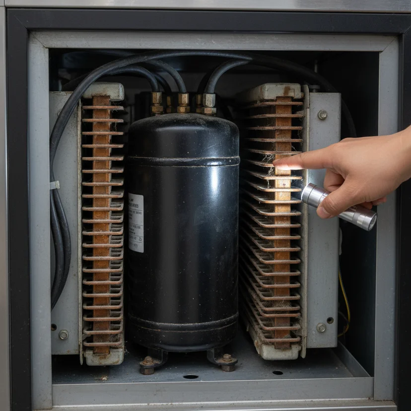 중고제과쇼케이스 - 쇼케이스 핵심 부품 컴프레서 점검