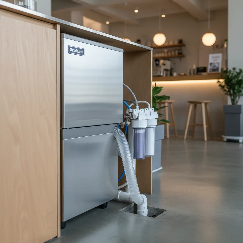 스카츠맨제빙기 - 배수 및 필터 설치