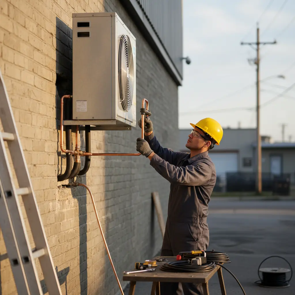 육류오픈쇼케이스 - 소음을 잡는 실외기 설치