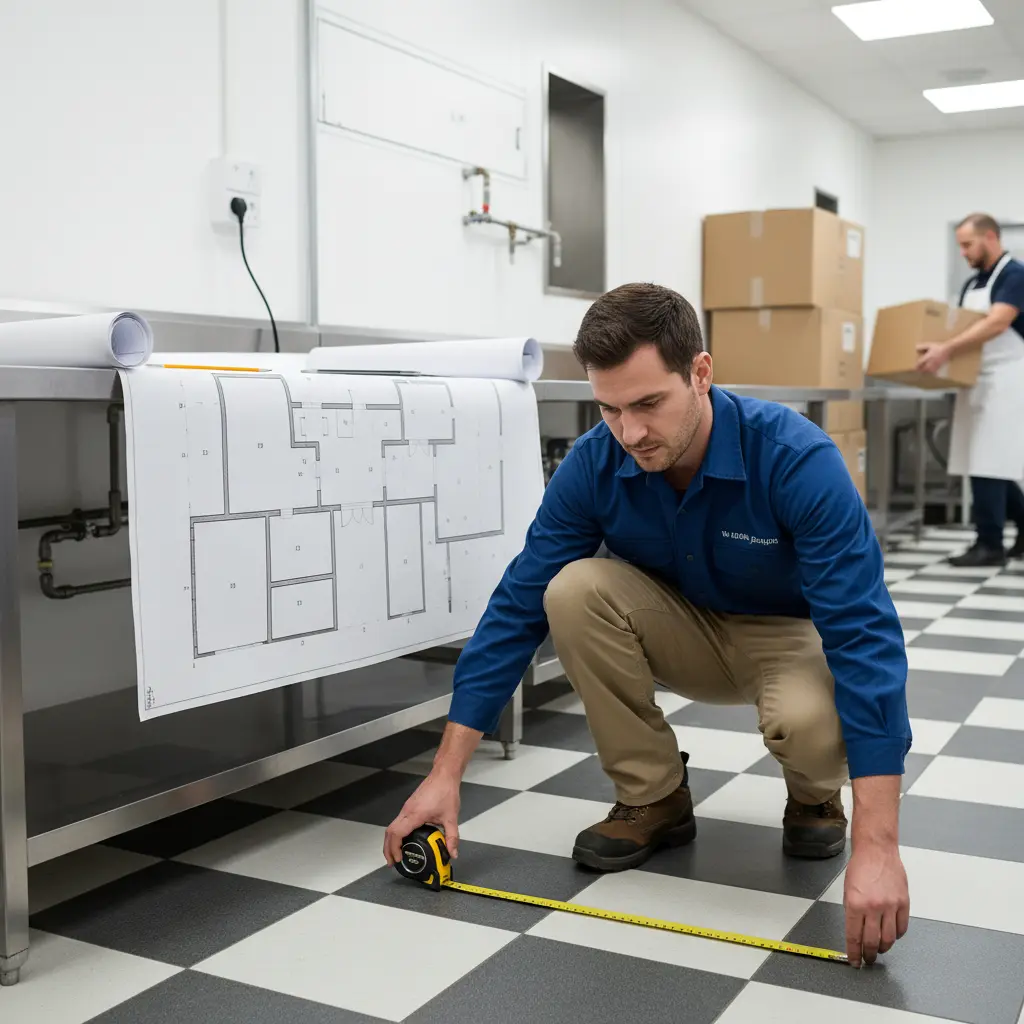 육류뒷문쇼케이스 - 설치 공간 체크