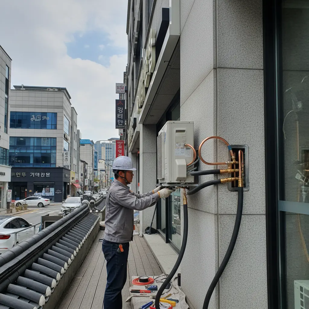 육류냉장쇼케이스 - 실외기 분리형 설치