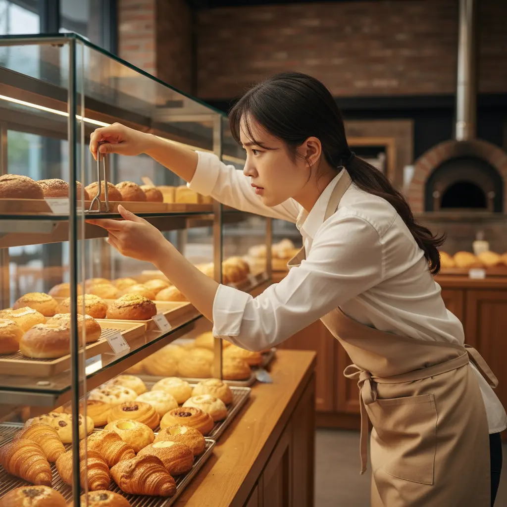 빵앞문쇼케이스 - 선반 높이 조절의 중요성