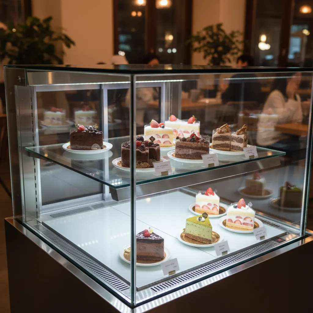 디저트뒷문쇼케이스 - 결로 없는 선명한 쇼케이스