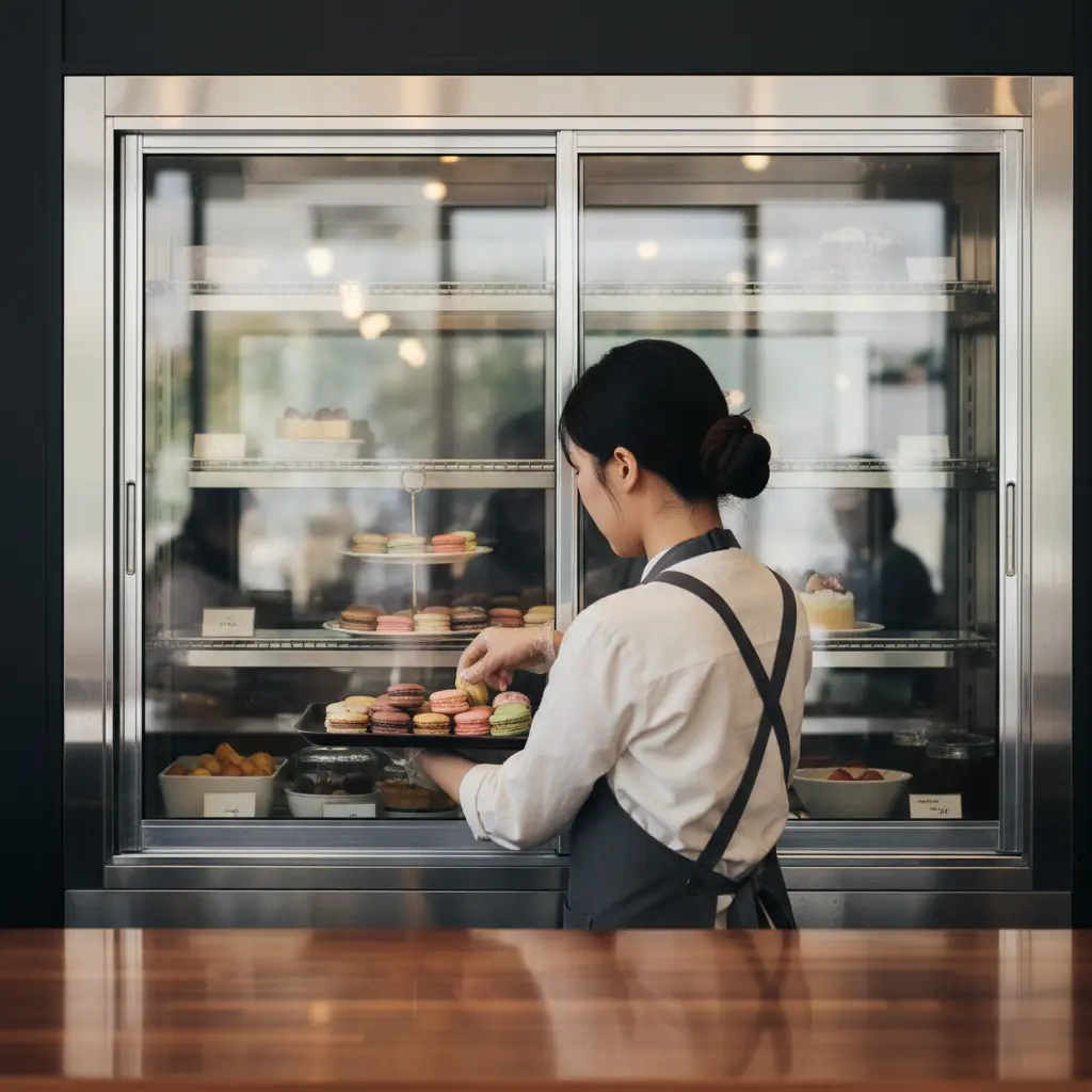 디저트뒷문쇼케이스 - 뒷문형의 편리한 동선