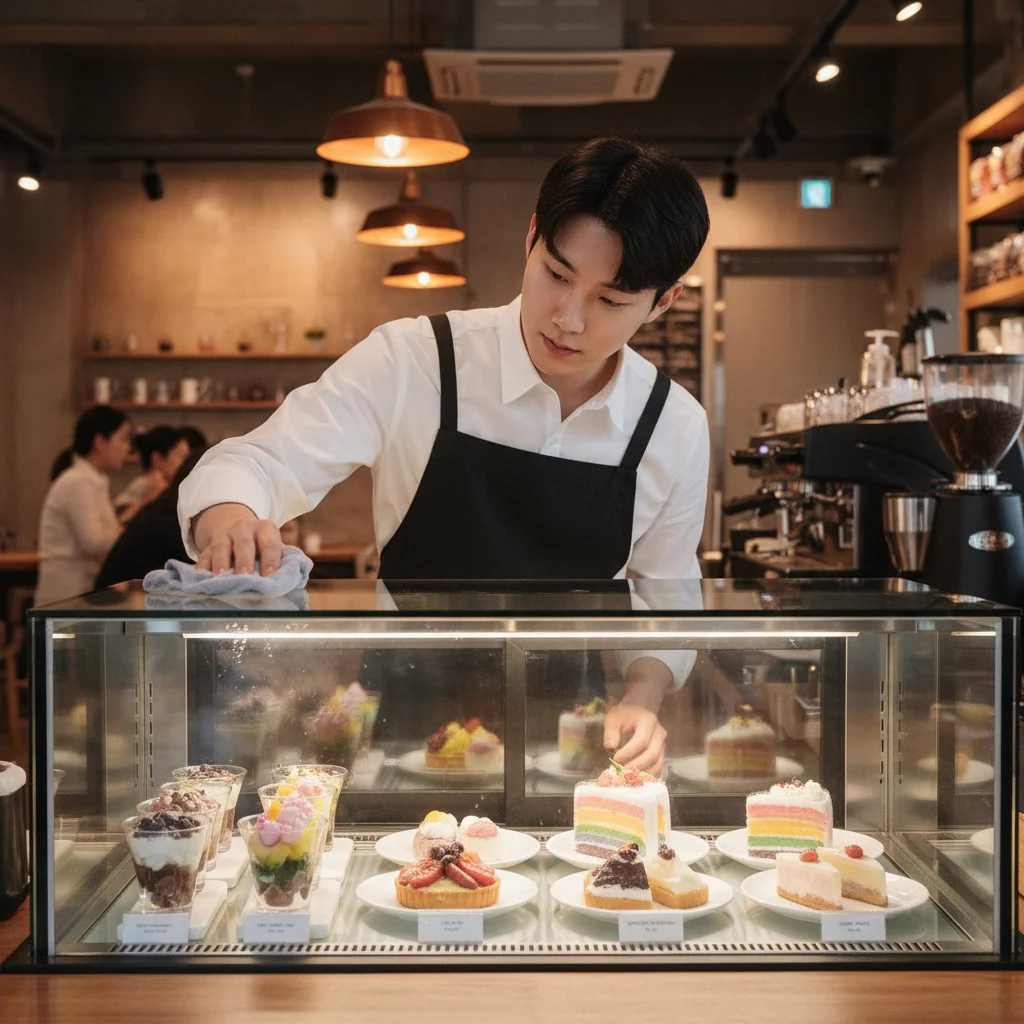 디저트앞문쇼케이스 - 필터 청소는 월 1회 필수