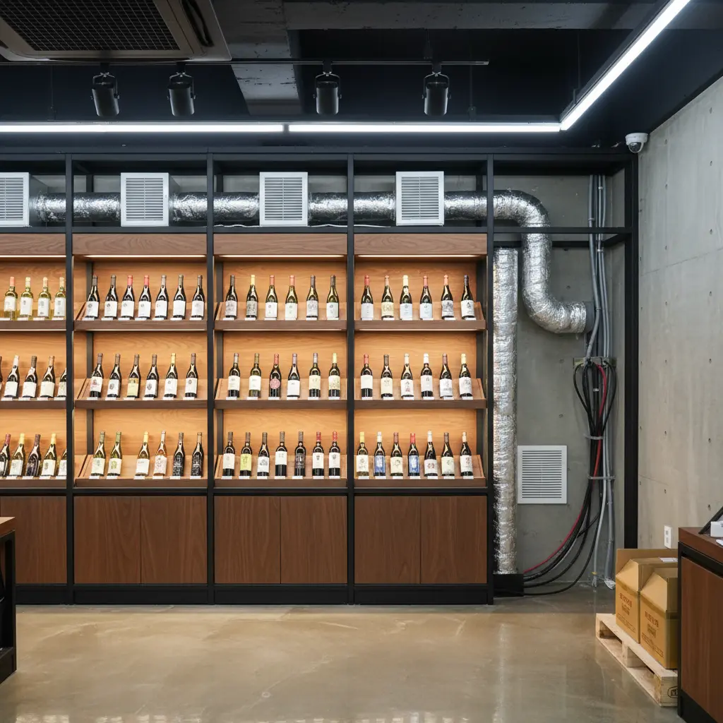 와인보관앞문쇼케이스 - 설치 공간 확보