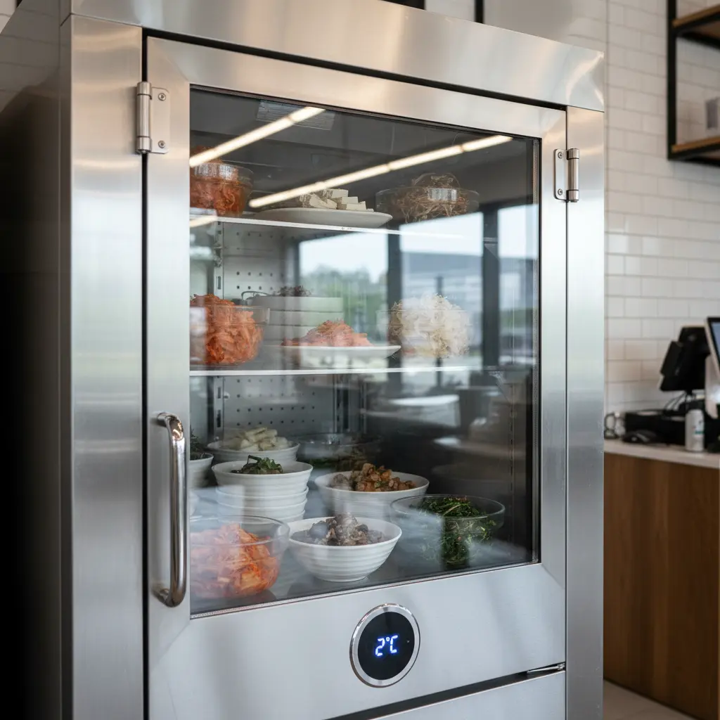 반찬밧드앞문쇼케이스 - 신선함 유지의 핵심, 앞문 쇼케이스