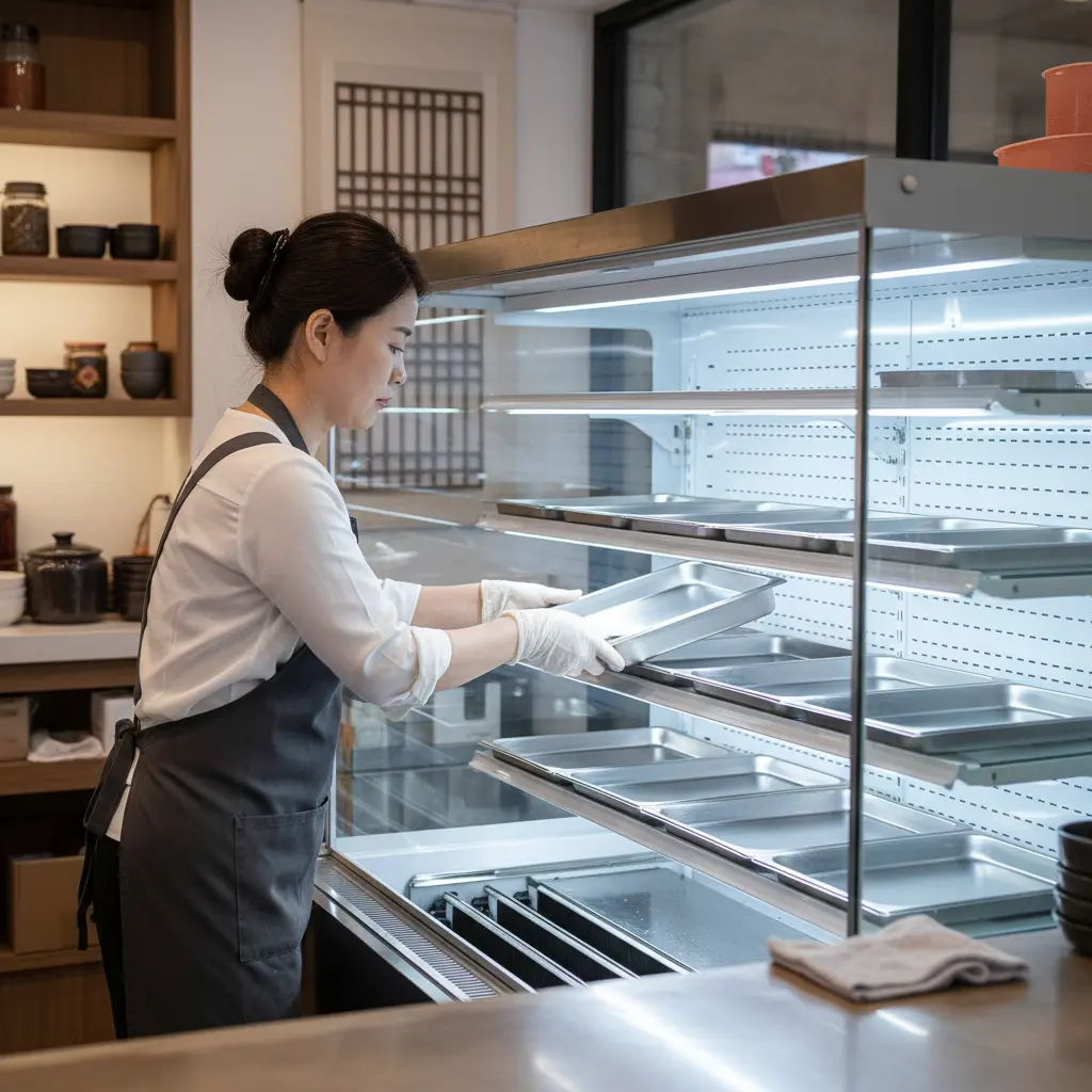 반찬밧드앞문쇼케이스 - 밧드 배치, 내 맘대로 조절 가능?