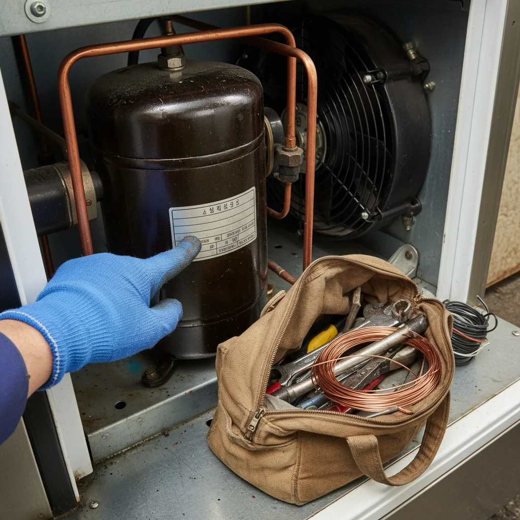 반찬보관냉장쇼케이스 - 컴프레서 마력 확인 필수