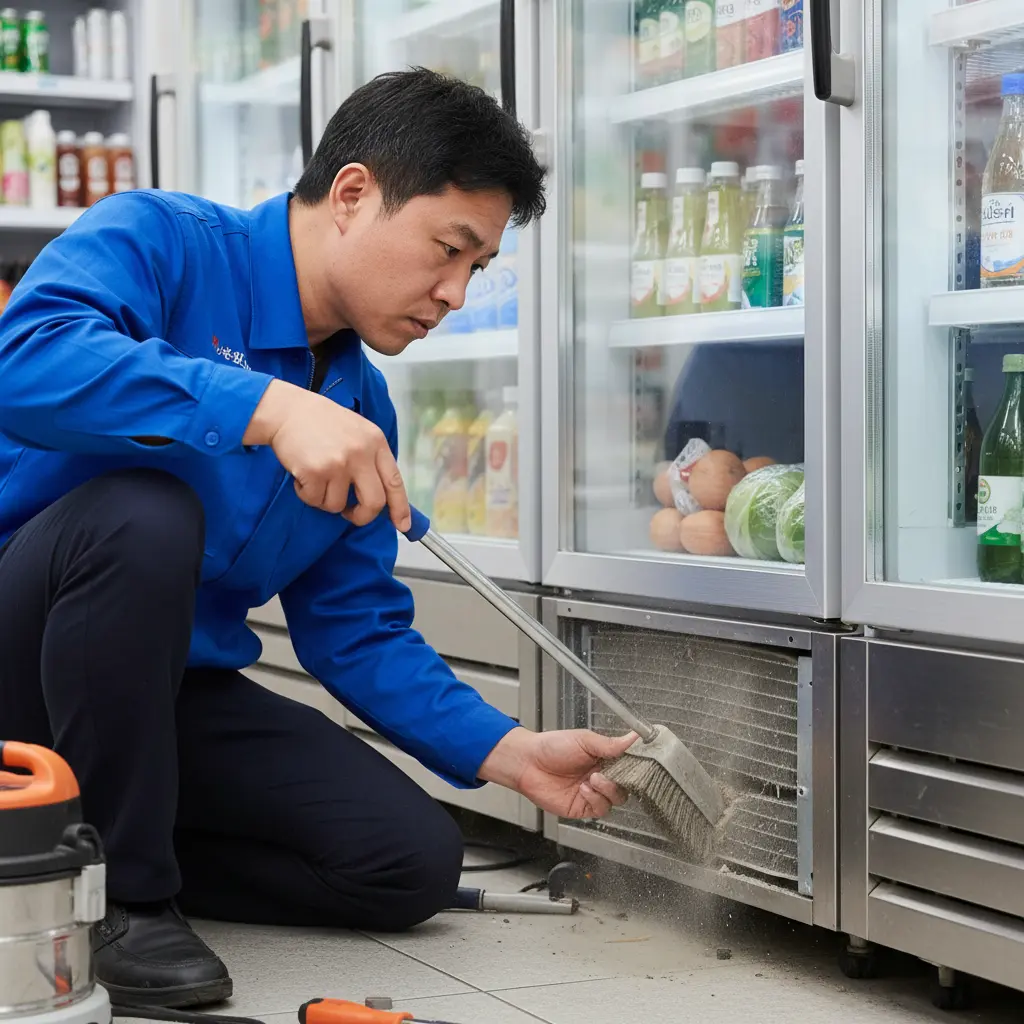 반찬보관냉장쇼케이스 - 월 1회 먼지 청소 필수