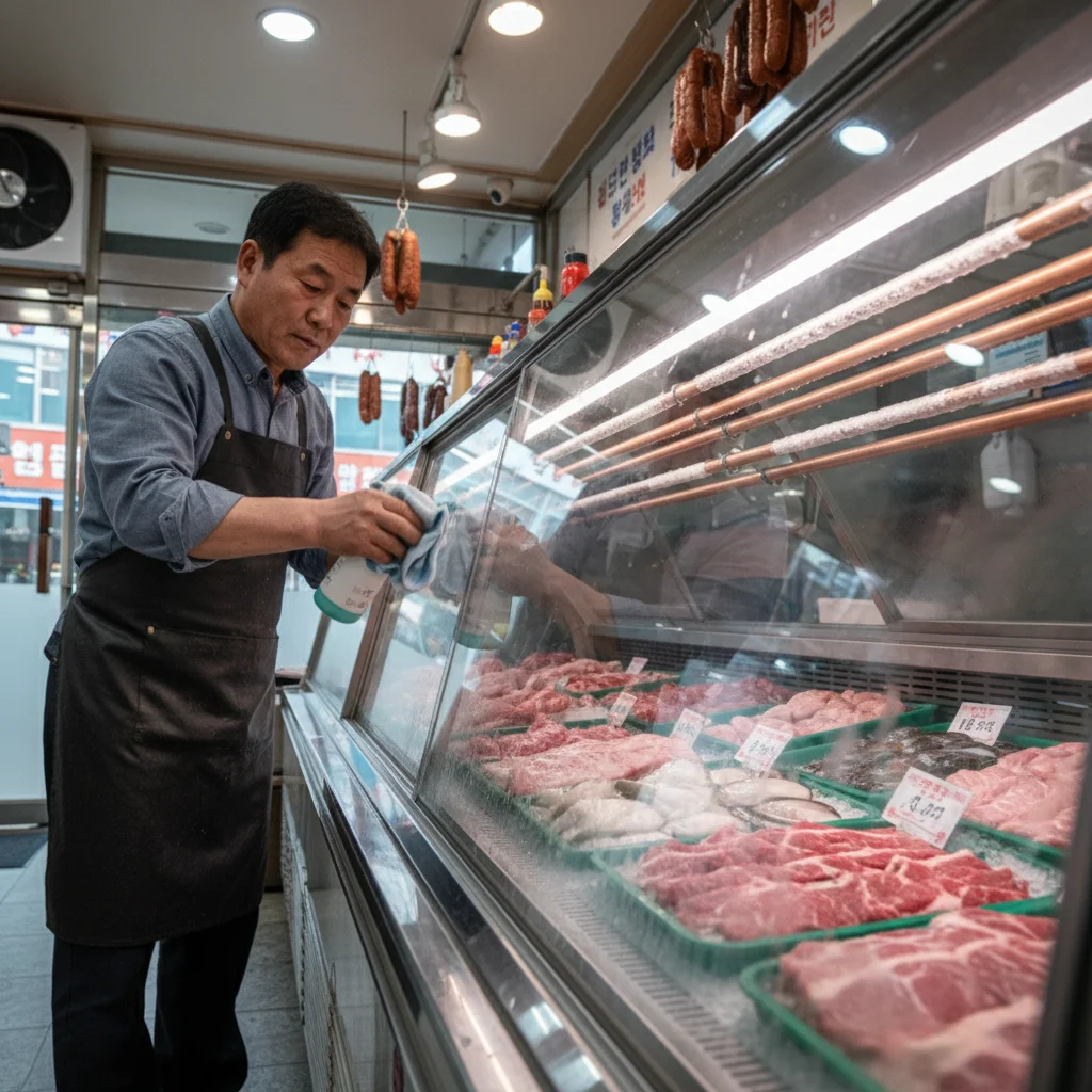 젓갈진열장 - 직관 냉각 파이프 확인