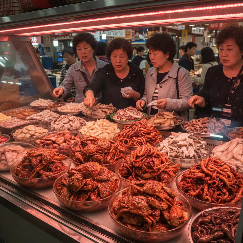 젓갈오픈쇼케이스 - 젓갈이 2배 맛있어 보이는 조명