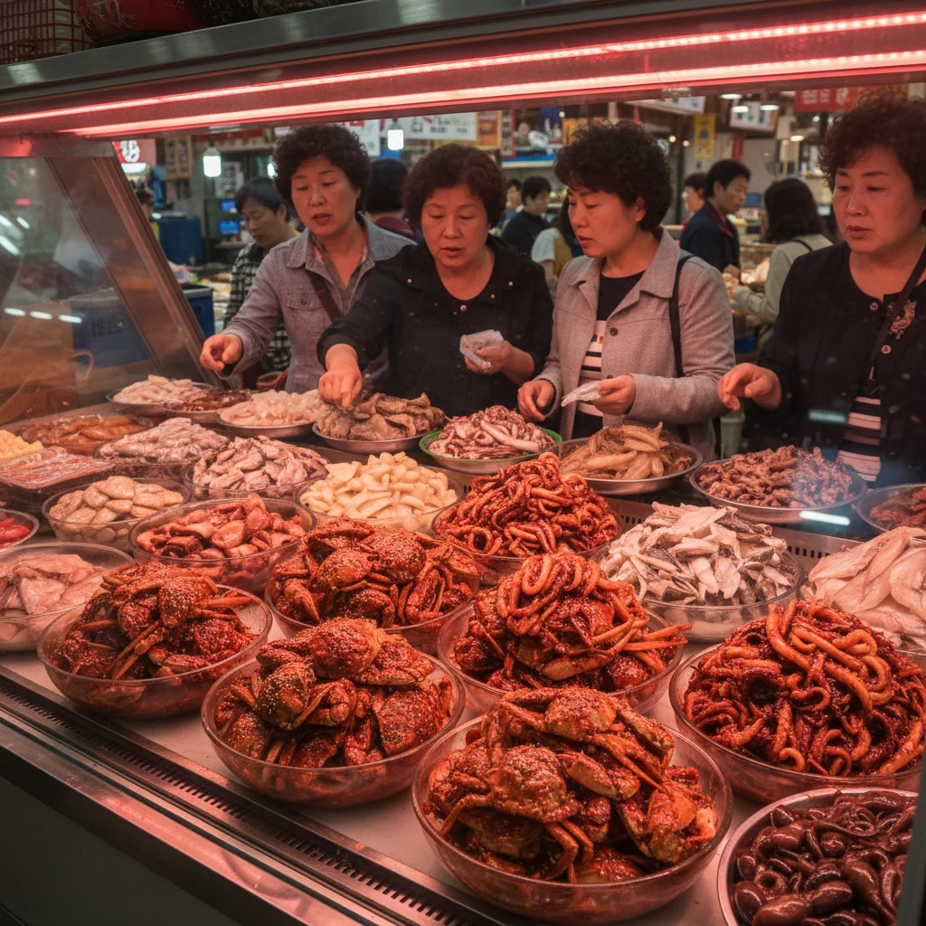 젓갈오픈쇼케이스 - 젓갈이 2배 맛있어 보이는 조명