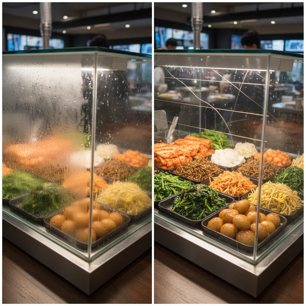 젓갈앞문쇼케이스 - 결로 없는 깨끗한 유리