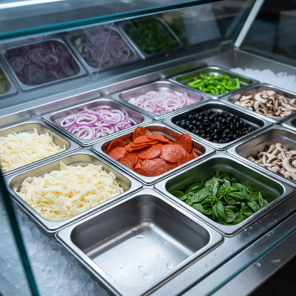 토핑뒷문쇼케이스 - 신선한 재료 보관의 핵심