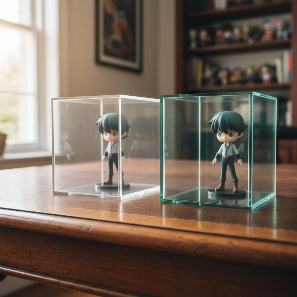 미니진열장 - 아크릴 vs 유리 소재 비교