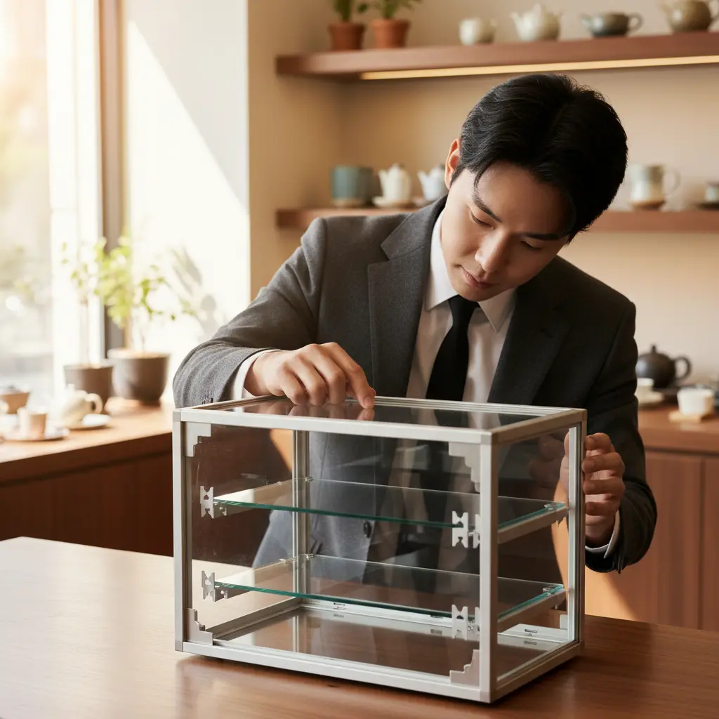 미니알루미늄쇼케이스 - 선반 조절 기능 필수