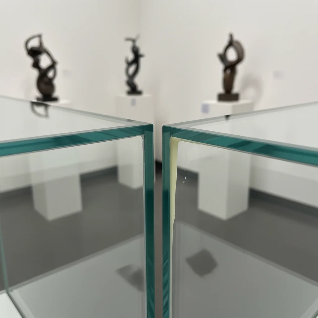 대형LED쇼케이스 - UV접합 vs 실리콘 차이