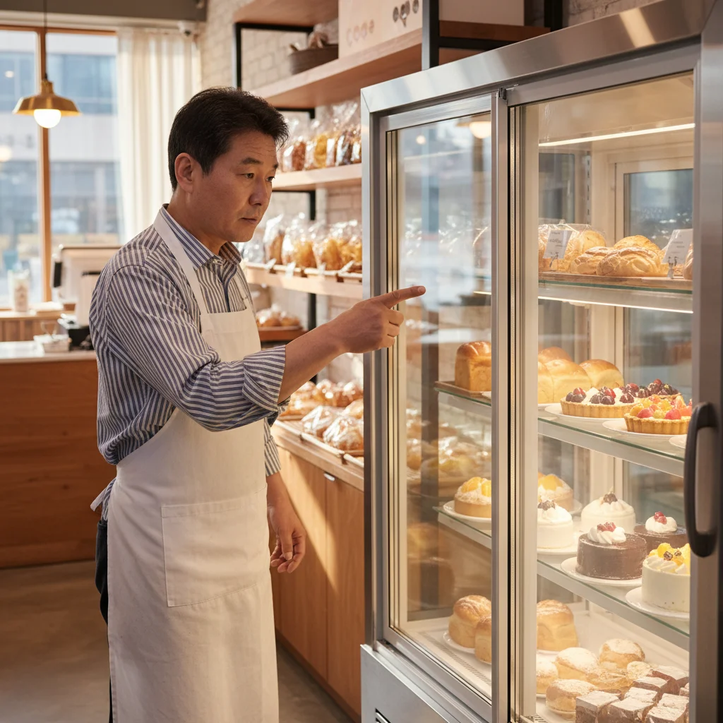 대형앞문쇼케이스 - 결로 없는 투명한 유리