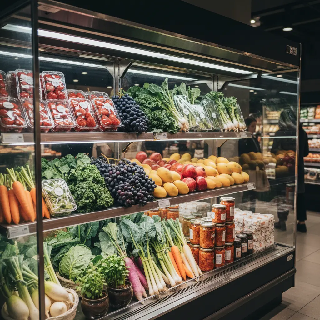 대형오픈다단쇼케이스 - 신선도 유지의 비결