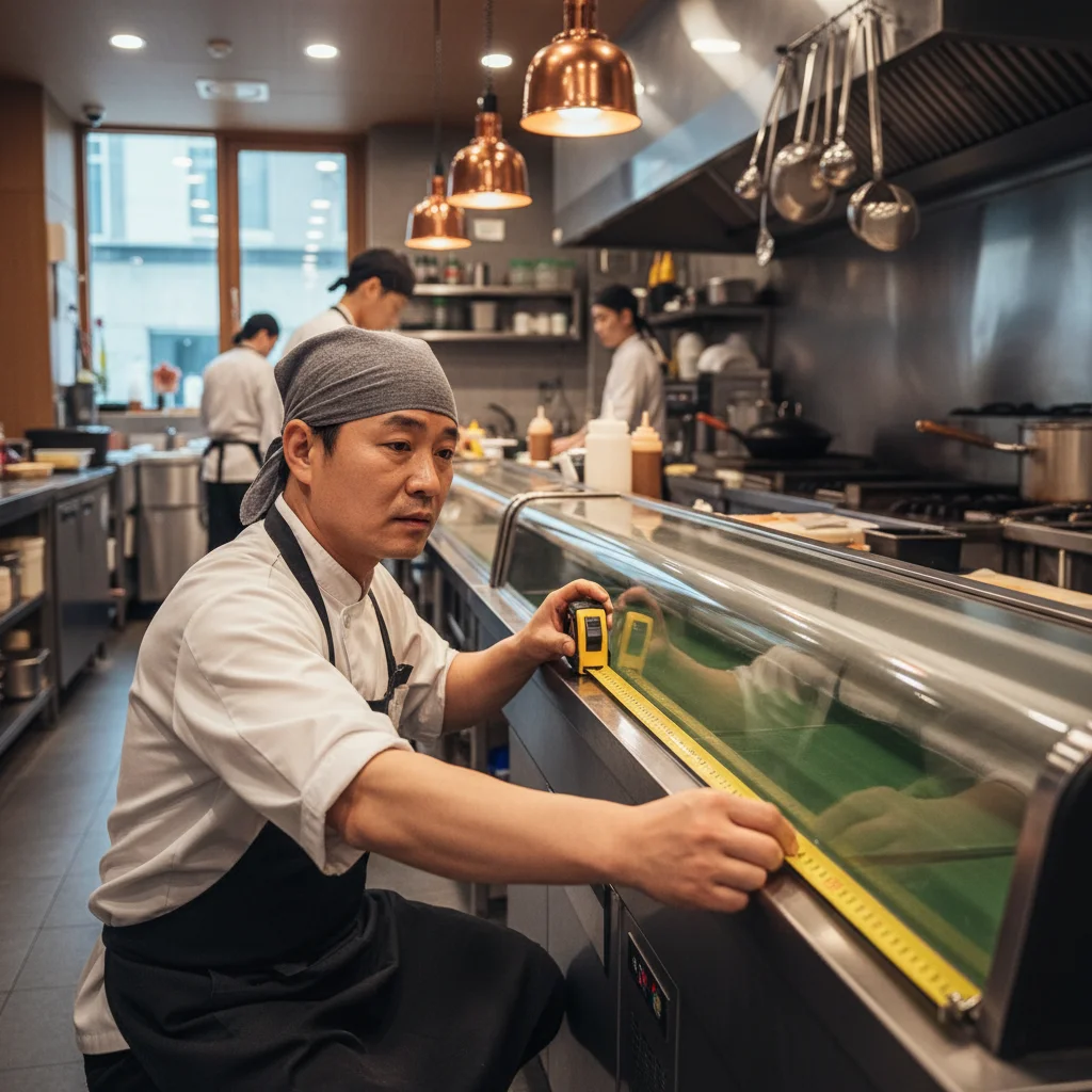 스시진열장 - 사이즈 실측은 필수