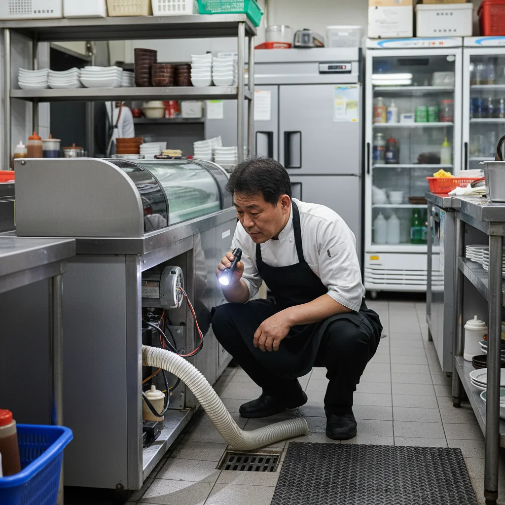 스시진열장 - 기계실 방향 확인 주의