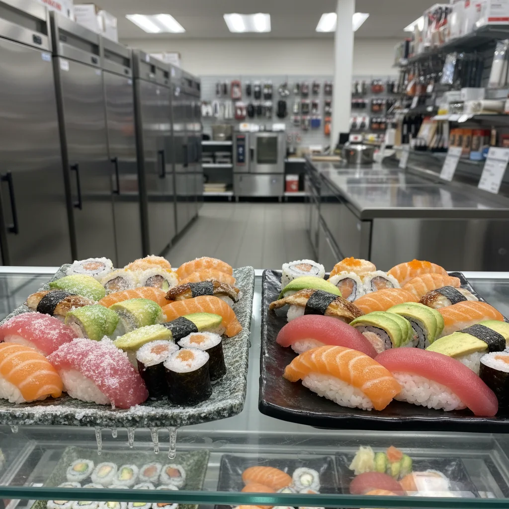 스시냉장쇼케이스 - 직냉식 vs 간접식 비교