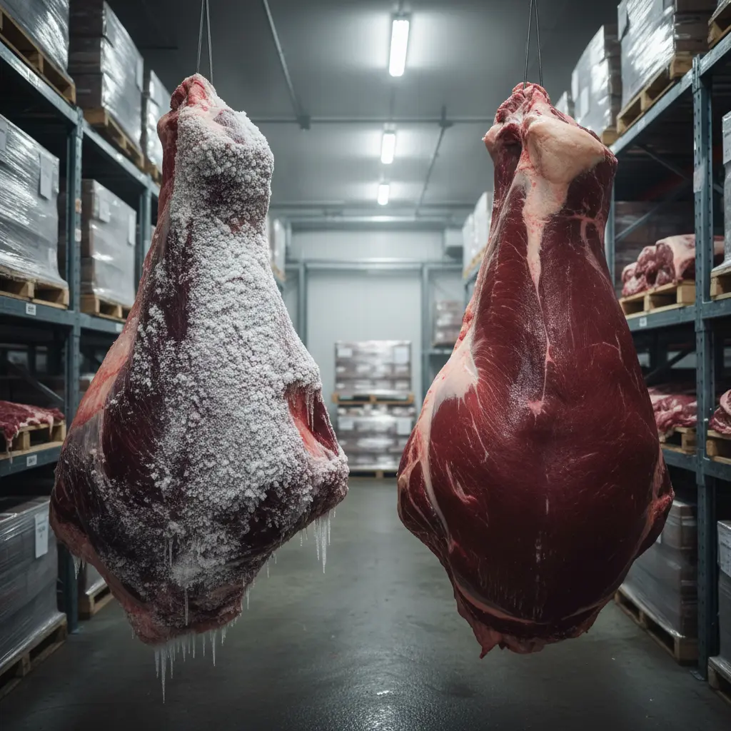 정육점앞문쇼케이스 - 직냉식 vs 간접냉각식 차이