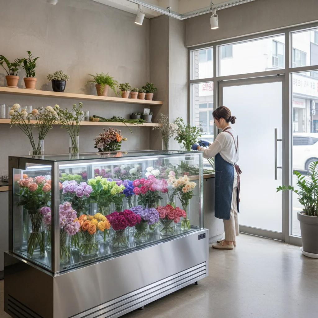 꽃집뒷문쇼케이스 - 꽃집 쇼케이스 핵심은 동선